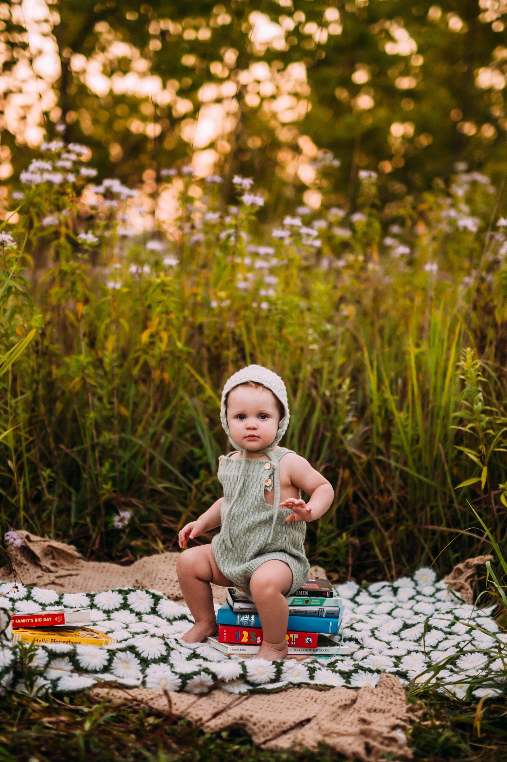 outdoor baby girl milestone photos missouri